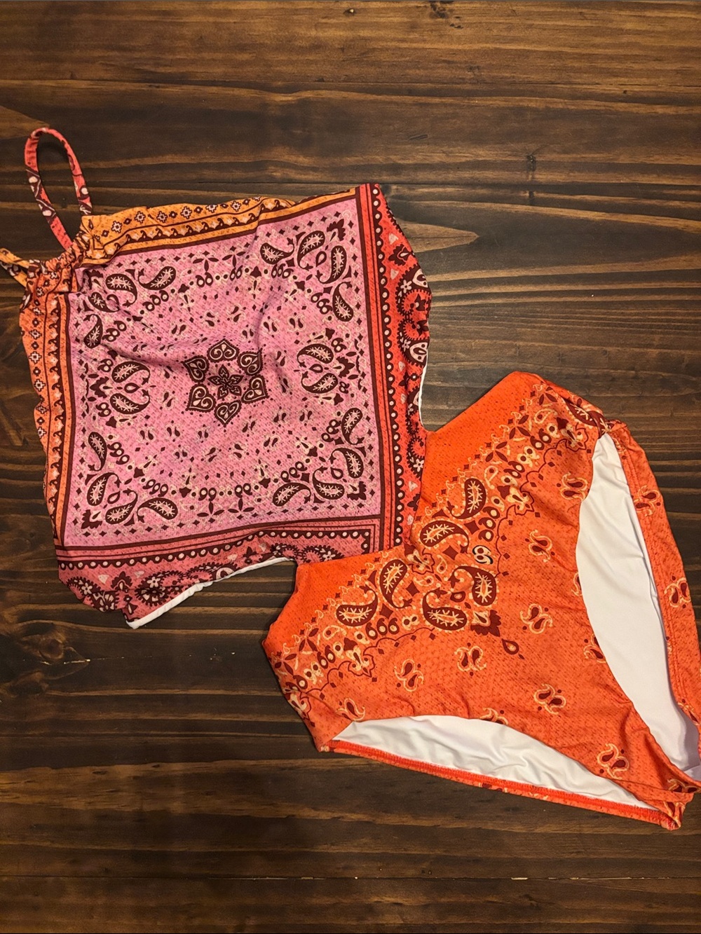 Farm Rio bandana paisley halter monokini cut out small swimsuit